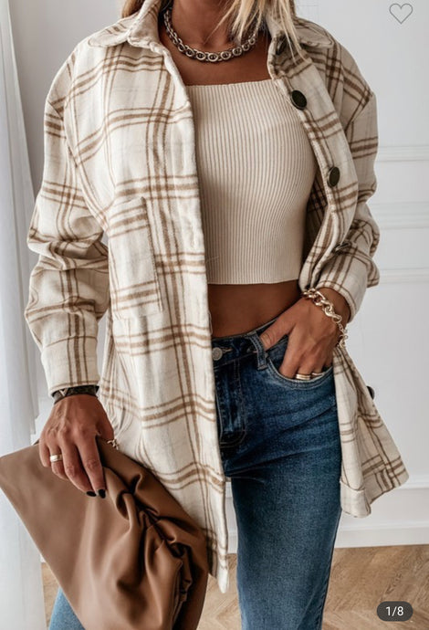 PLAID MADE PERFECT SHACKET 0155D