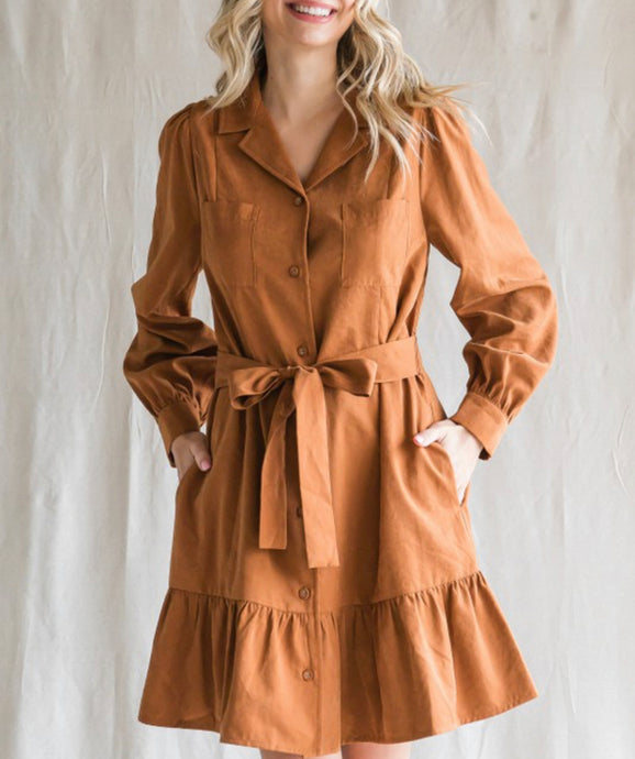 FAUX SUEDE EVERYDAY DRESS 0149D