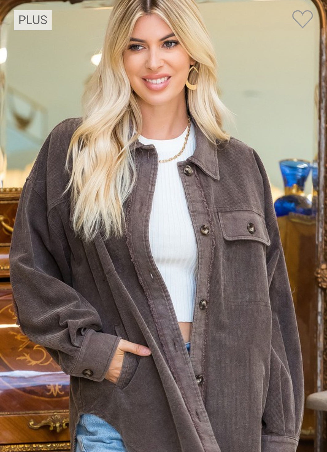 CORDUROY WASHED SHACKET 0230A